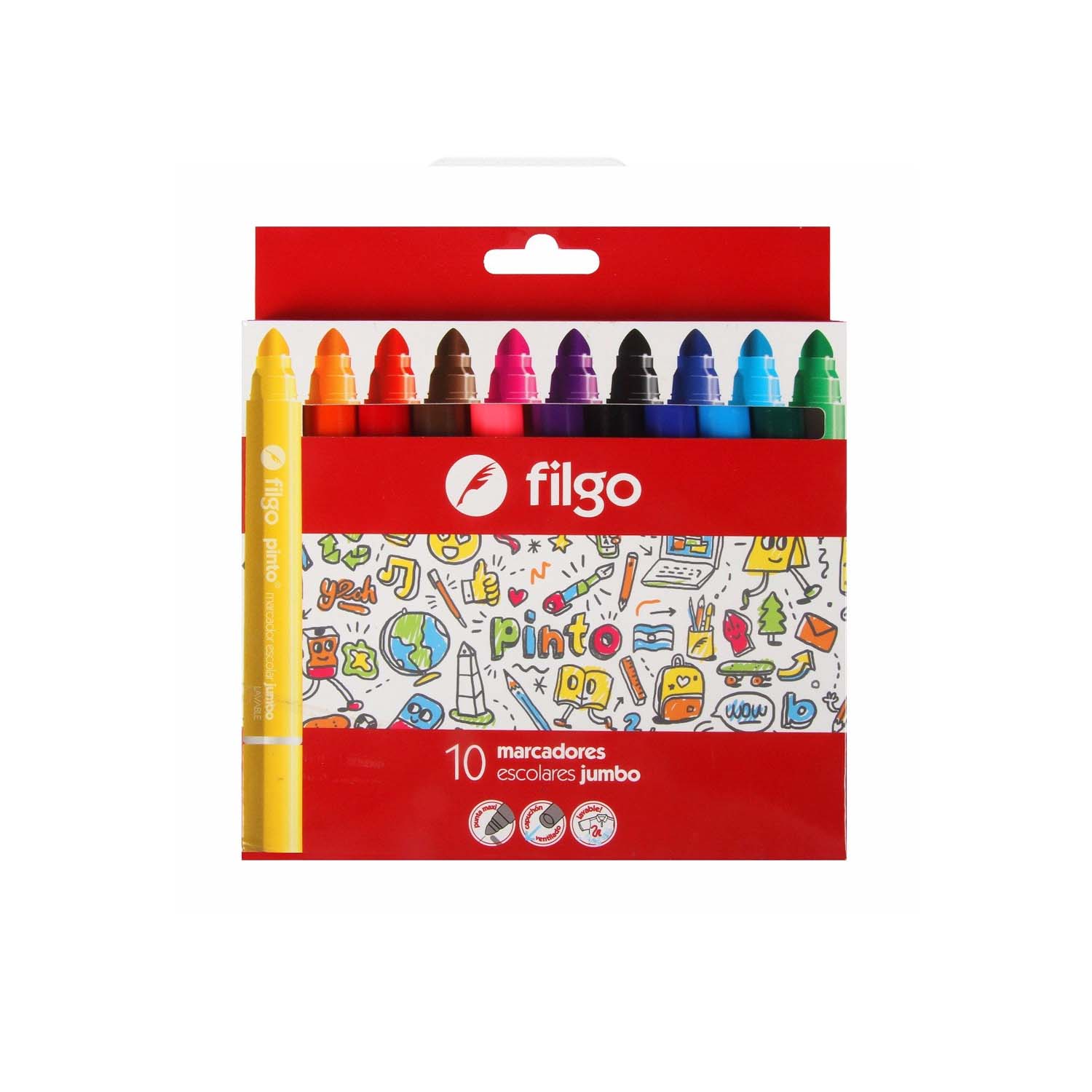 FIBRA MARCADOR FILGO JUMBO X 6UNID./10UNID.