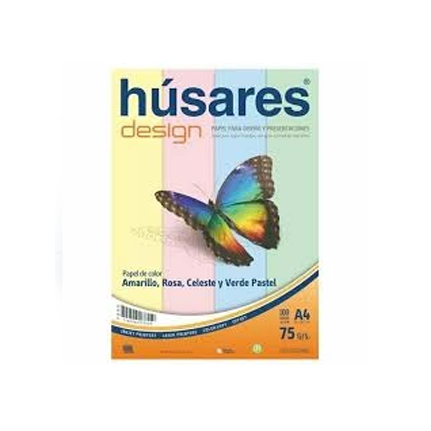 Resma Husares A4 Multicolor 75 gr x 50hojas